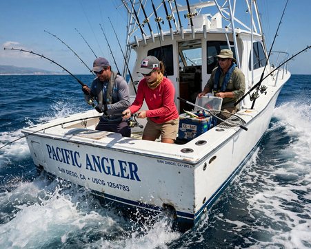 Sportfishing action, Southern California